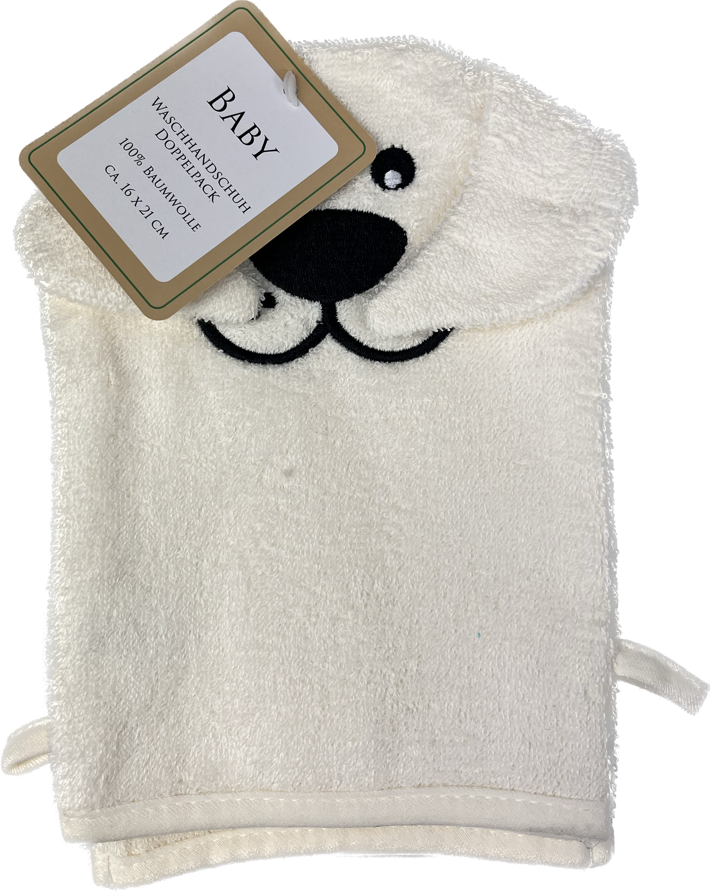 Waschhandschuh Doppelpack mit niedlichem Tiermotiv