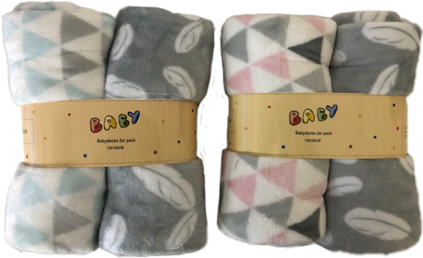 Baby Fleecedecke - 75x100cm - 2er Pack