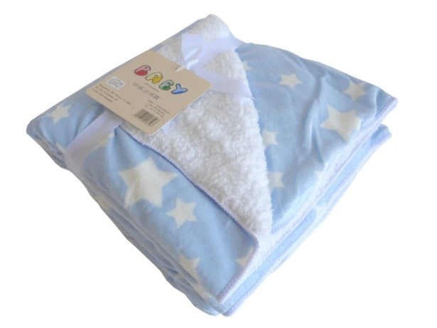Baby Flauschdecke - Sterne - 75x100cm