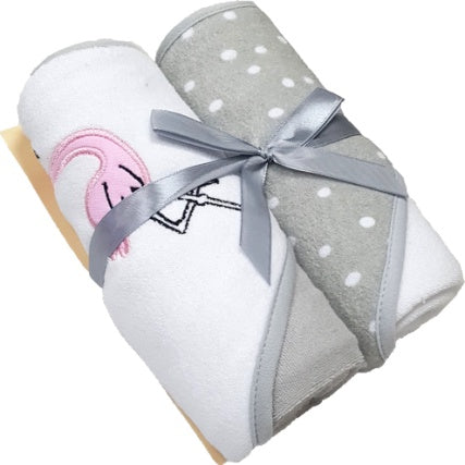 2x Baby Kapuzenbadetuch (im Doppelpack)