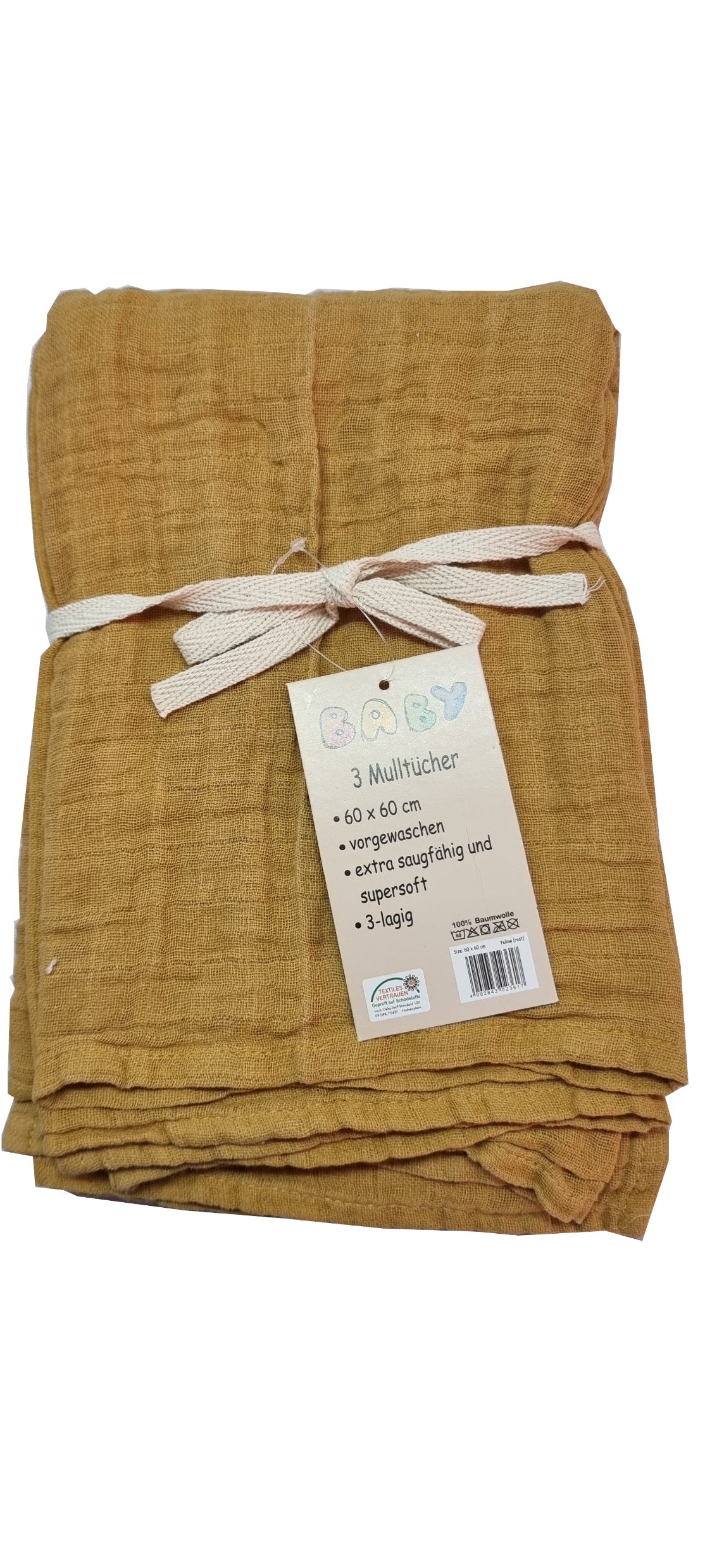 Mulltücher vorgewaschen - 3er Pack