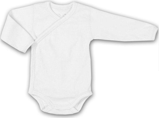 Neugeborenen Body Langarm - Weiß - 2er Pack