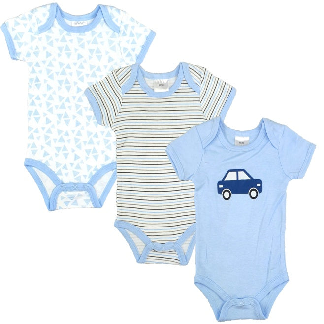 Baby Kurzarmbody - 3er Pack - Motiv