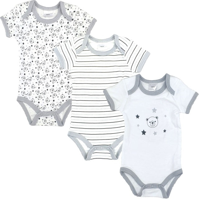 Baby Kurzarmbody - 3er Pack - Motiv