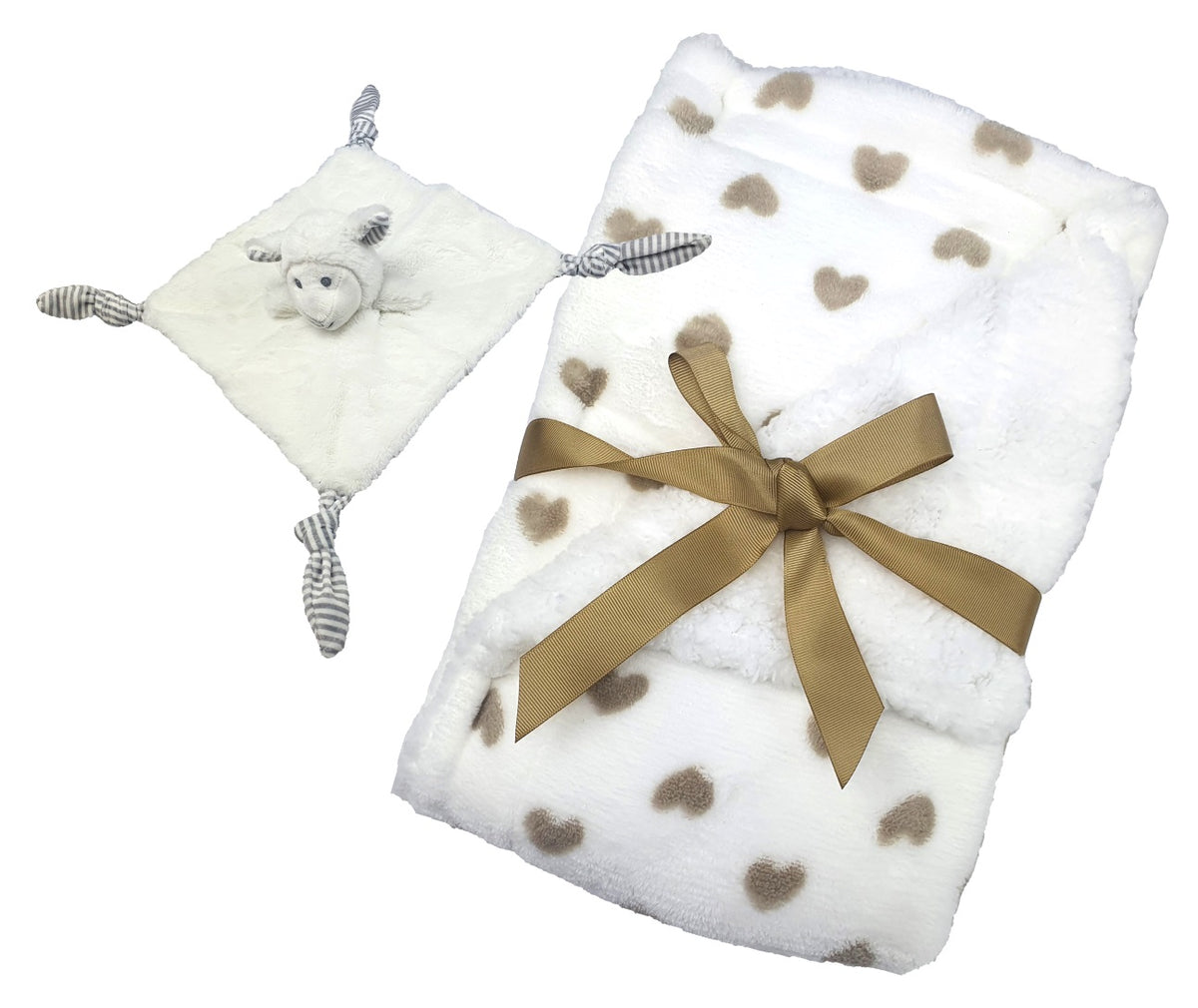Baby Geschenkset - Fleecedecke mit Schmusetuch