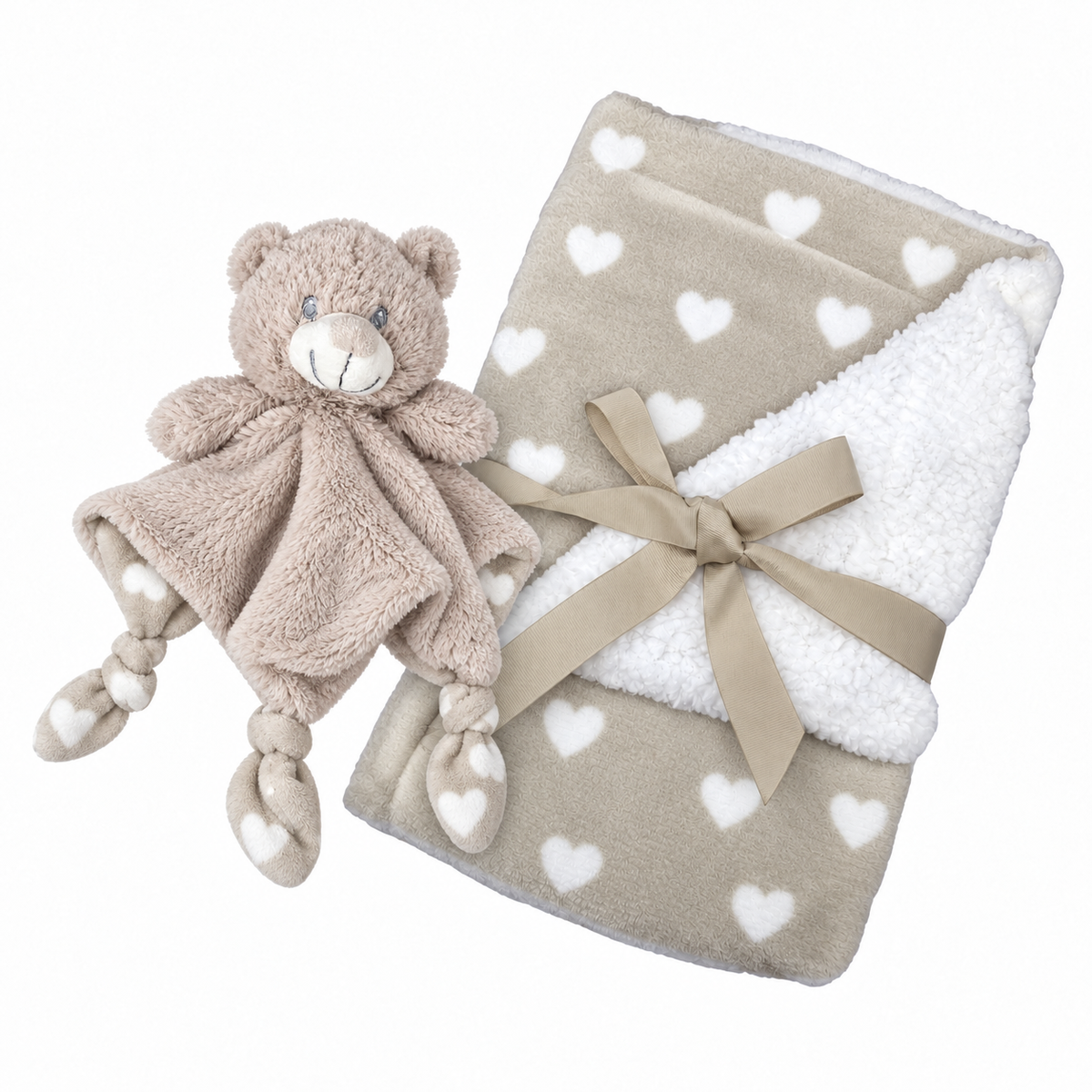 Baby Geschenkset - Fleecedecke mit Schmusetuch