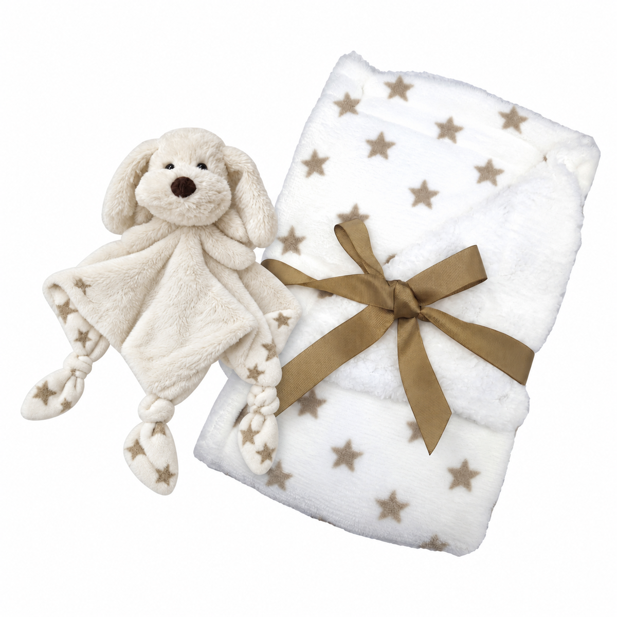 Baby Geschenkset - Fleecedecke mit Schmusetuch