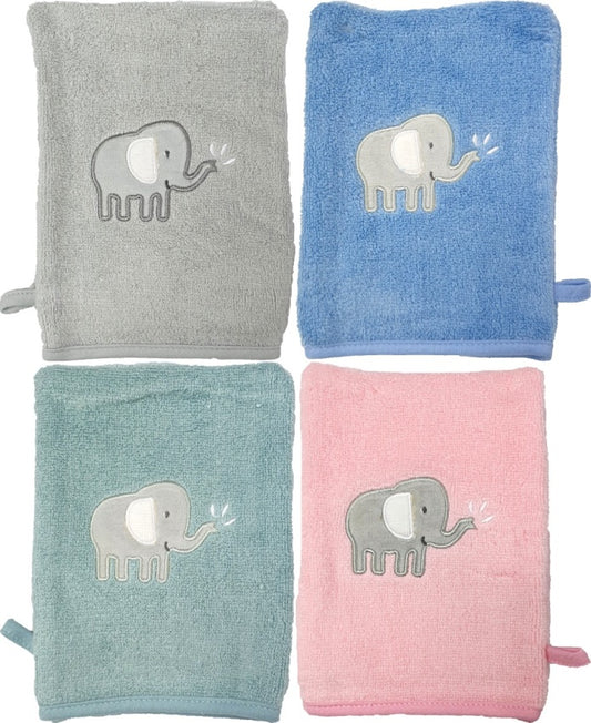 Baby Waschhandschuhe - Elefant - 2er Pack